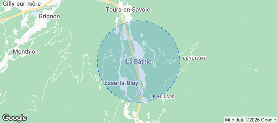 La Bâthie Airbnb map